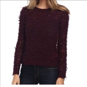 Free People | Plum Fuzzy Sweater